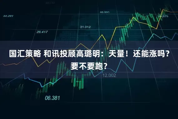 国汇策略 和讯投顾高璐明：天量！还能涨吗？要不要跑？